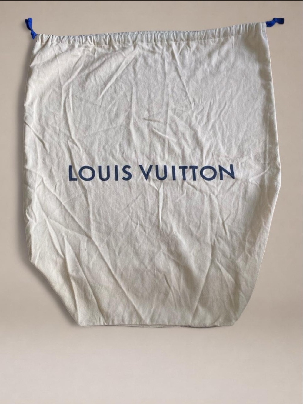 Louis Vuitton Kids Bottoms Dust Bag - Cream with Blue Logo